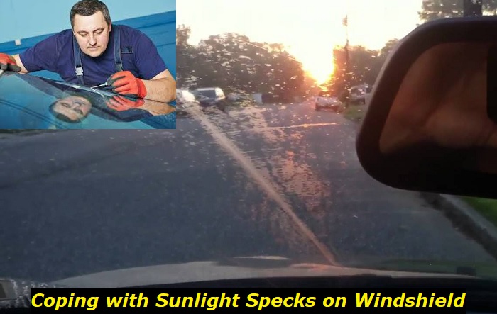 coping with sunlight specks on windshield